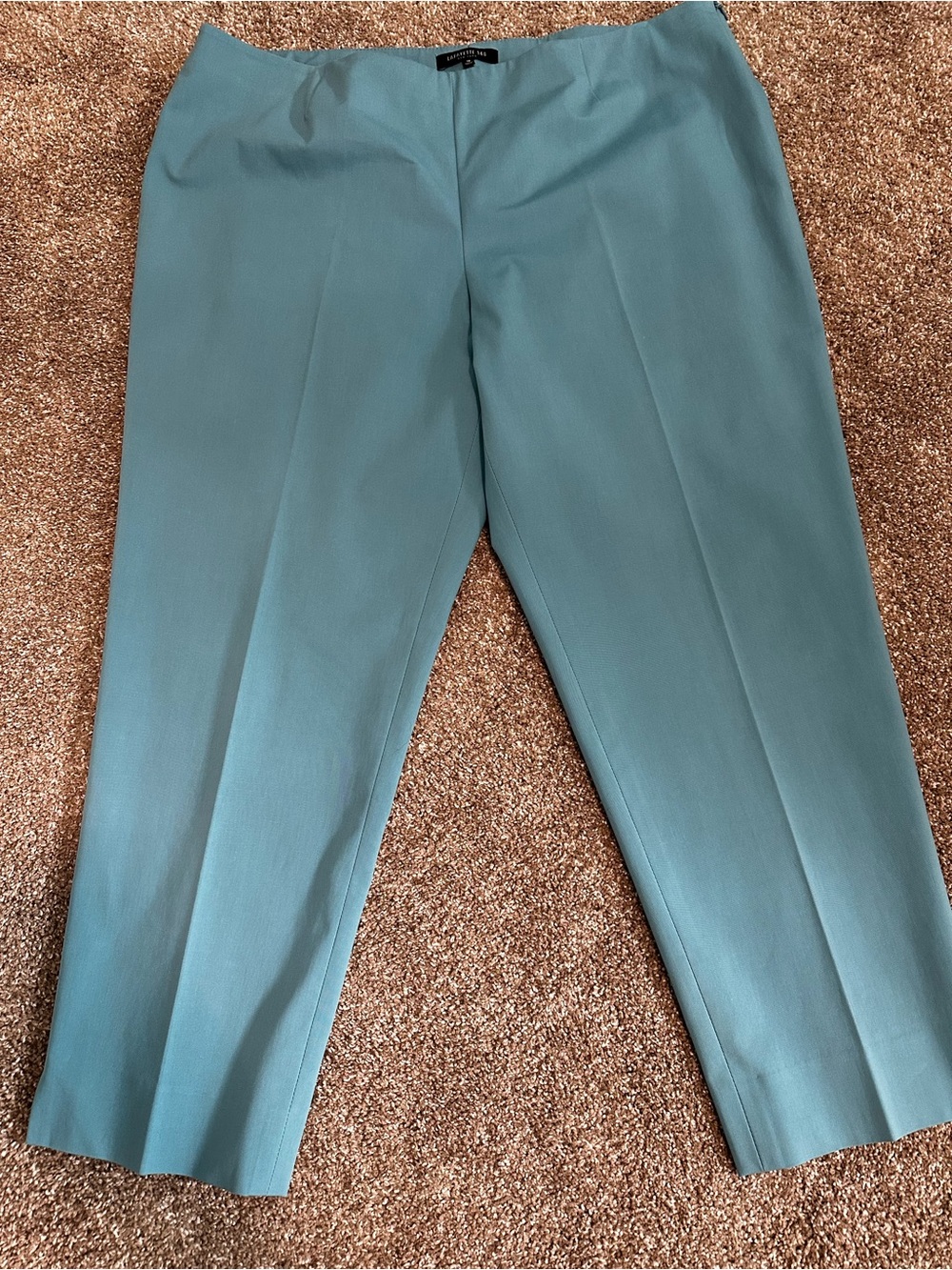 Lafayette 148 New York Teal Bleeker Crop Dress Pants